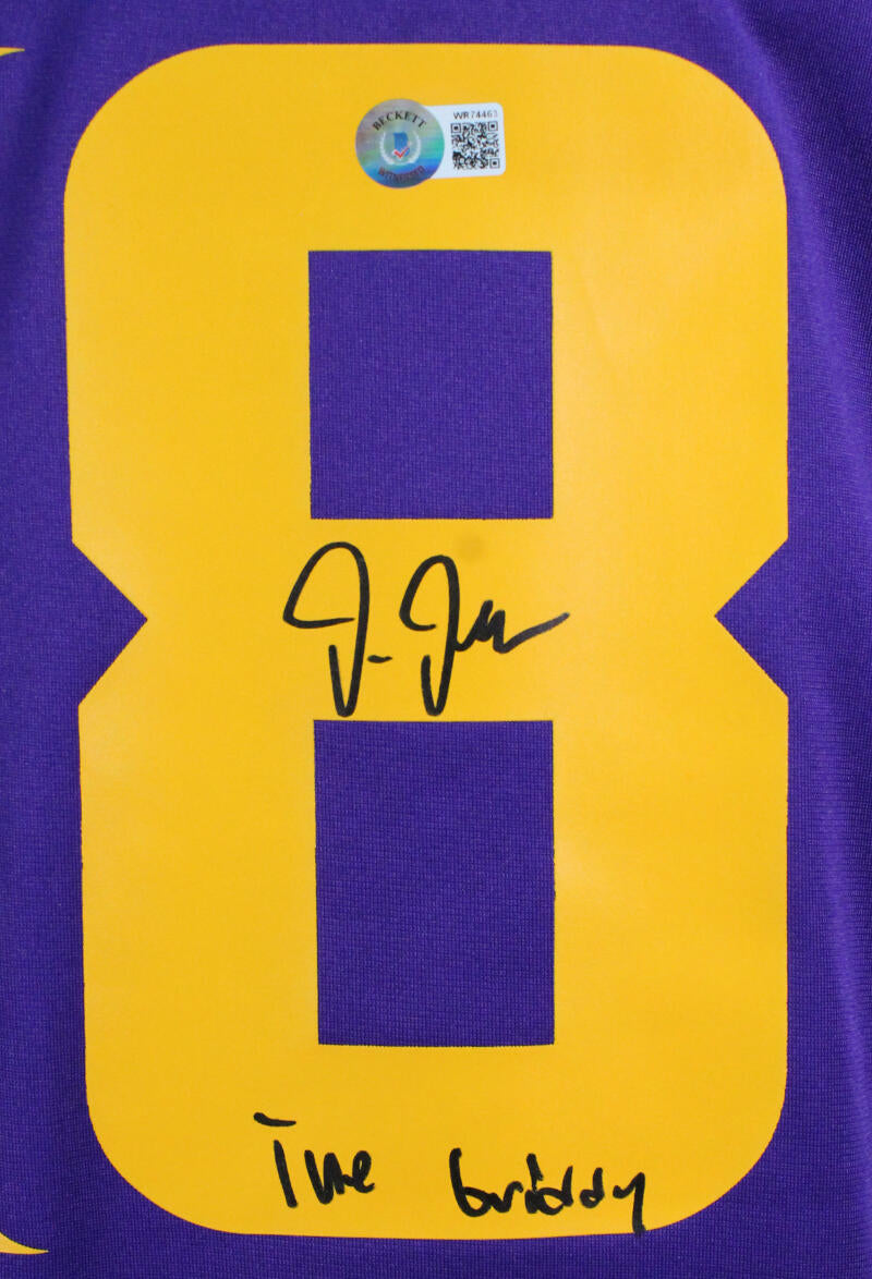 Justin Jefferson Signed Purple Nike Game Jersey w/ Insc- Beckett W