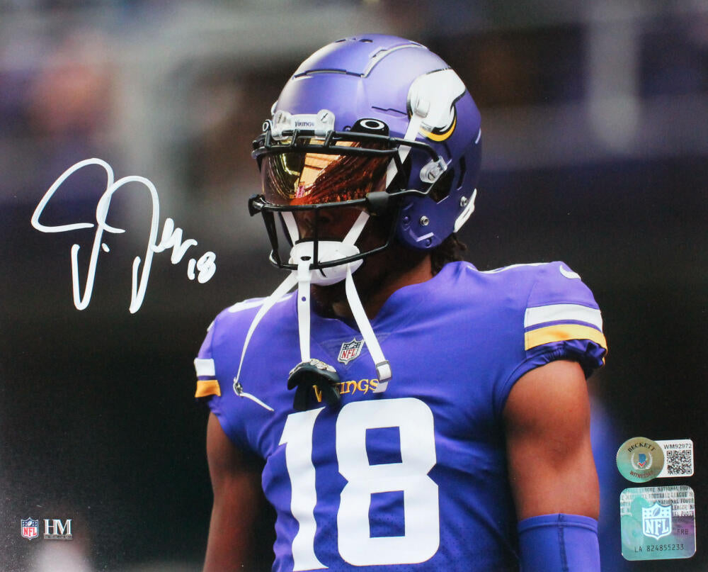 Justin Jefferson Autographed Vikings 16x20 HM ONE HAND CATCH PHOTO-Bec –  Super Sports Center