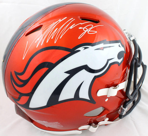 Von Miller Autographed Denver Broncos F/S Flash Speed Authentic Helmet-Beckett W Hologram *White Image 1