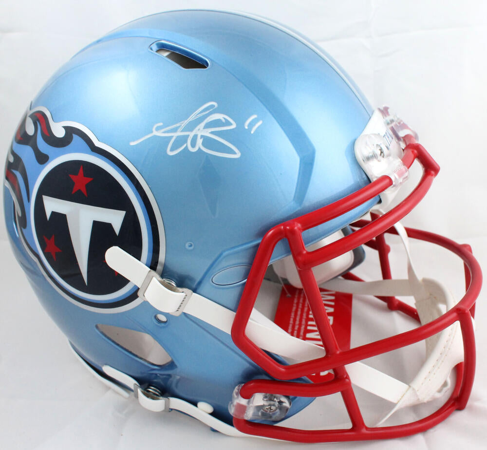 AJ Brown Signed Tennessee Titans Authentic Flash Speed Helmet Beckett