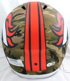 John Elway Autographed Denver Broncos Camo Speed F/S Helmet-Beckett W Hologram *White Image 4
