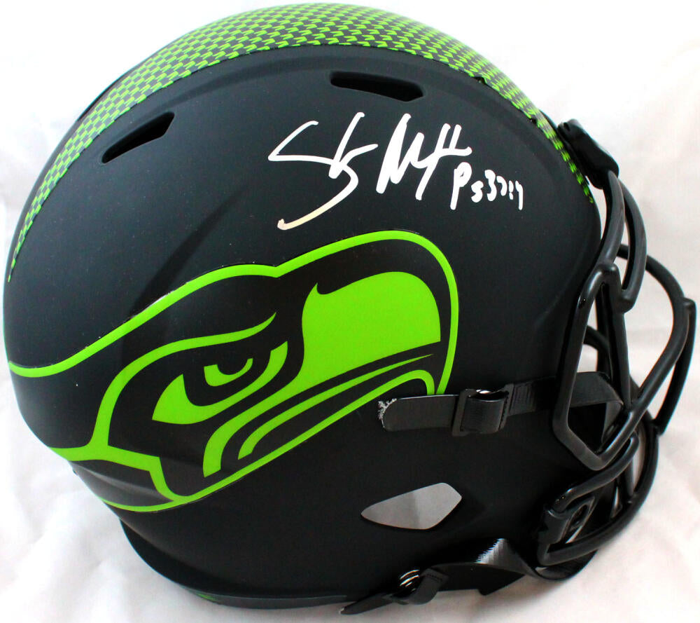 Shaun Alexander Autographed Seattle Seahawks F/S Eclipse Speed  Helmet-Beckett W Hologram *Silver