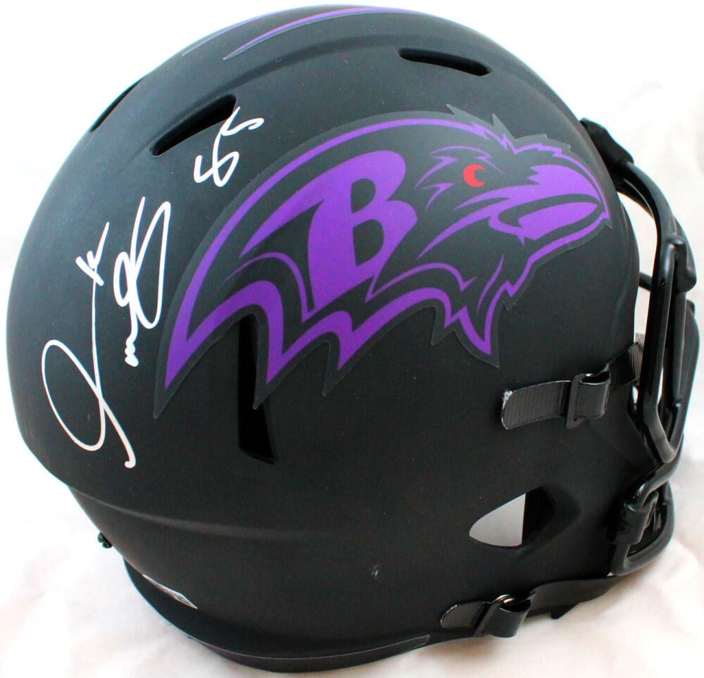 Derrick Mason Signed Baltimore Ravens F/S Eclipse Speed Helmet- Becket –  The Jersey Source