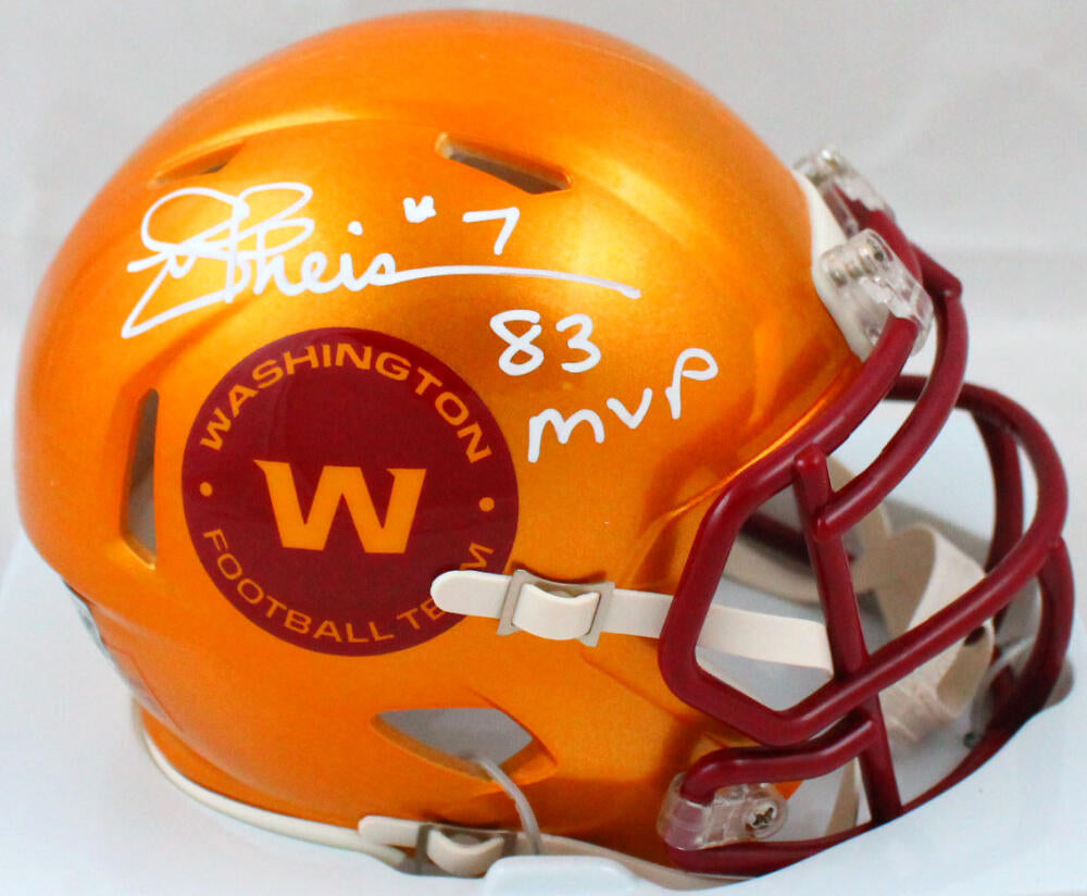 Joe Theismann Signed 83 MVP Inscription Washington