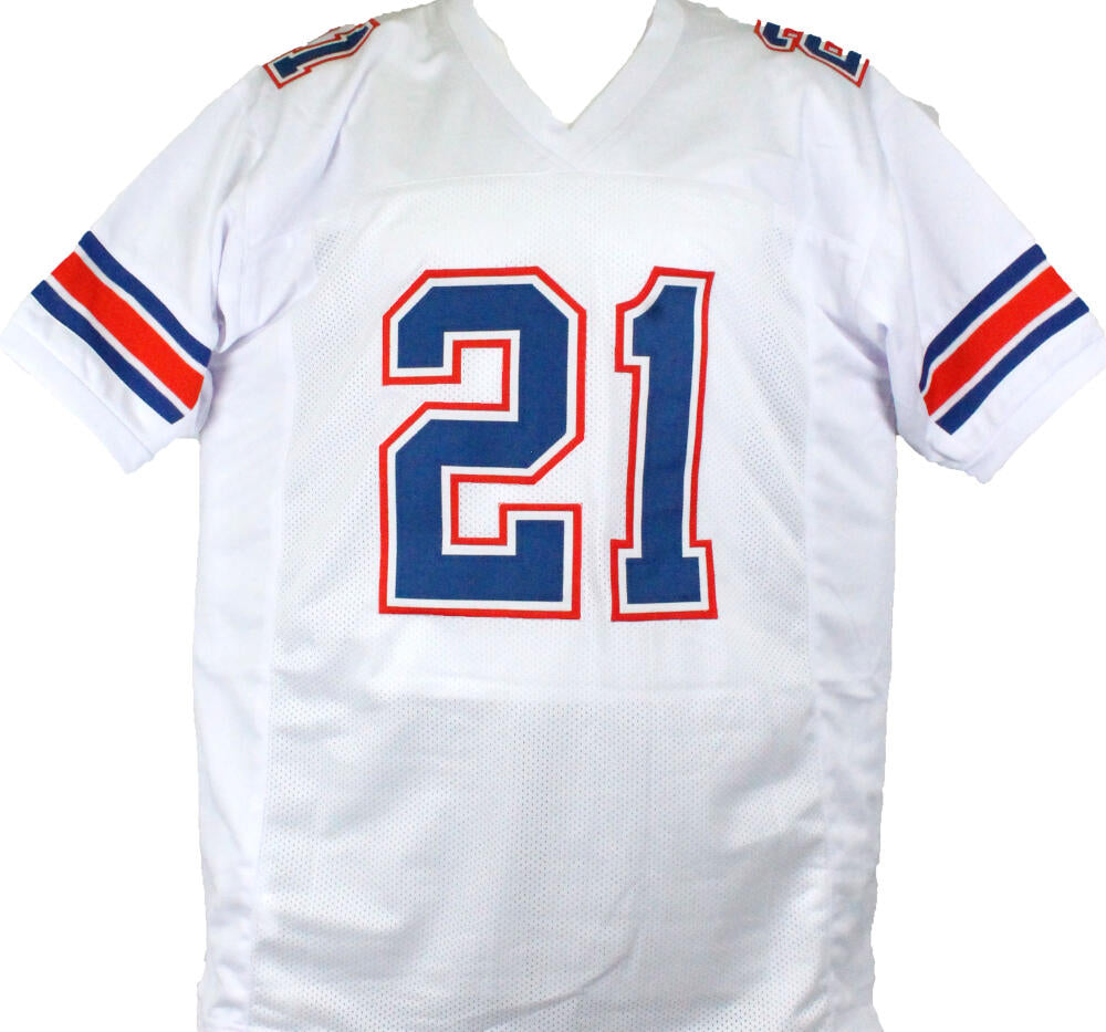 The Jersey Source Fred Taylor Autographed White College Style Jersey w/ 96 Natl Champs-Beckett W Hologram