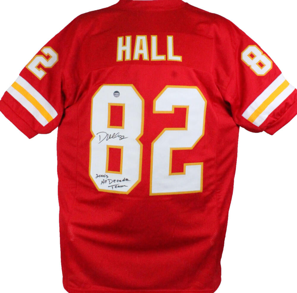 Dante Hall Autographed Red Pro Style Jersey w/All Decade Team