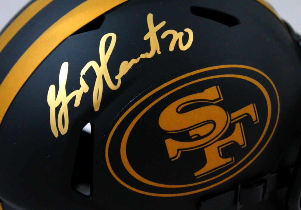 Garrison Hearst Autographed 49ers Flash Speed Mini Helmet-Prova *Gold – The  Jersey Source