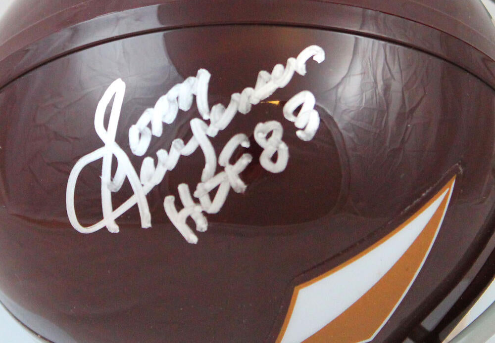 Sonny Jurgensen HOF Autographed Redskins Throwback Replica Full