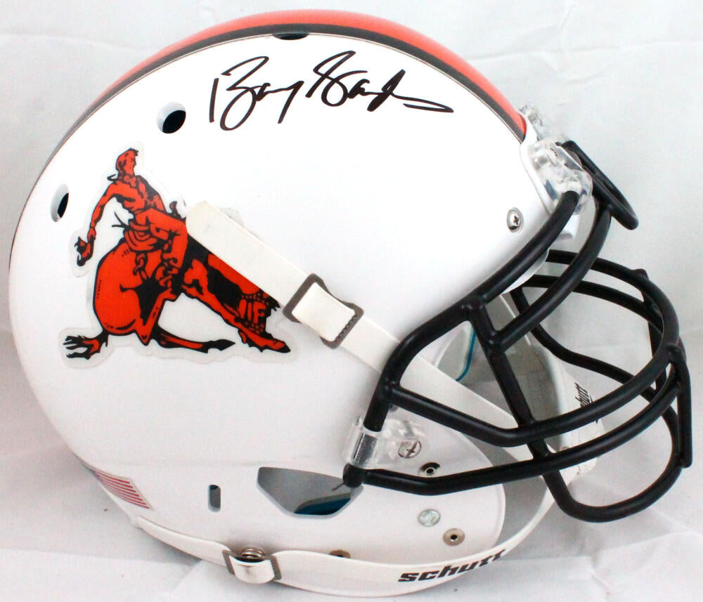 : Barry Sanders Autographed Oklahoma State Cowboys Black