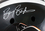 Barry Sanders Autographed Oklahoma State F/S Schutt Black Helmet-Beckett Hologram  Image 2