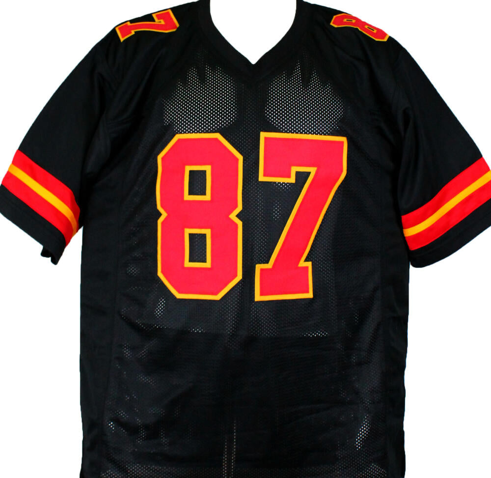 The Jersey Source Travis Kelce Autographed White Pro Style Jersey- Beckett W Hologram *Black