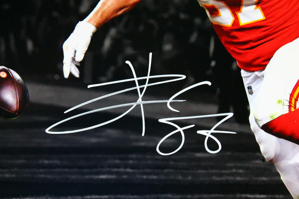 Travis Kelce Autographed Signed Kansas City Chiefs 16X20 Spotlight  Photo-Beckett W Holo