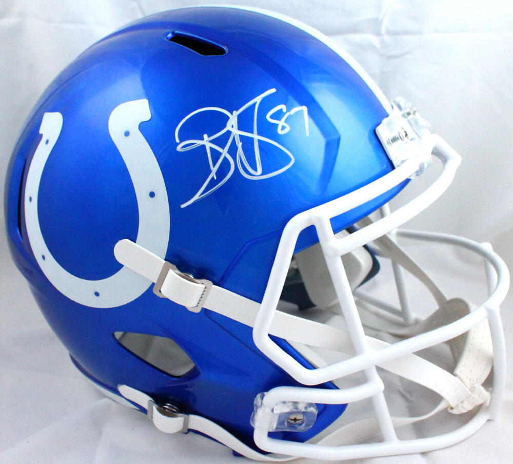 Colts Reggie Wayne Authentic Signed Flash Full Size Speed Rep