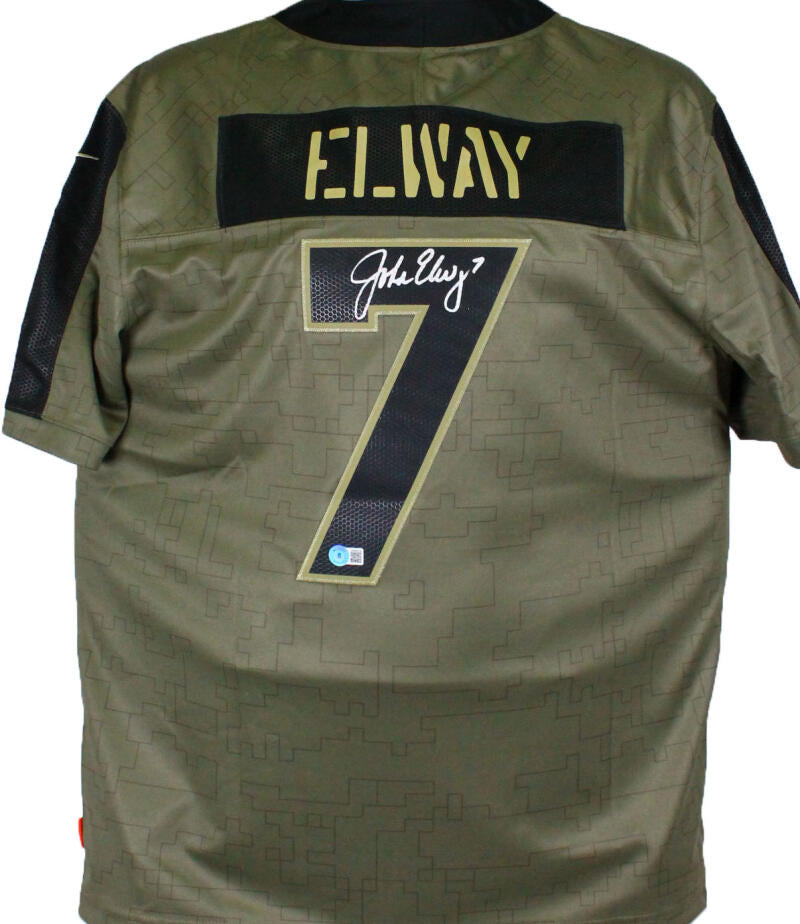 John Elway Denver Broncos Autographed Nike 2021 Salute To Service Limi –  The Jersey Source