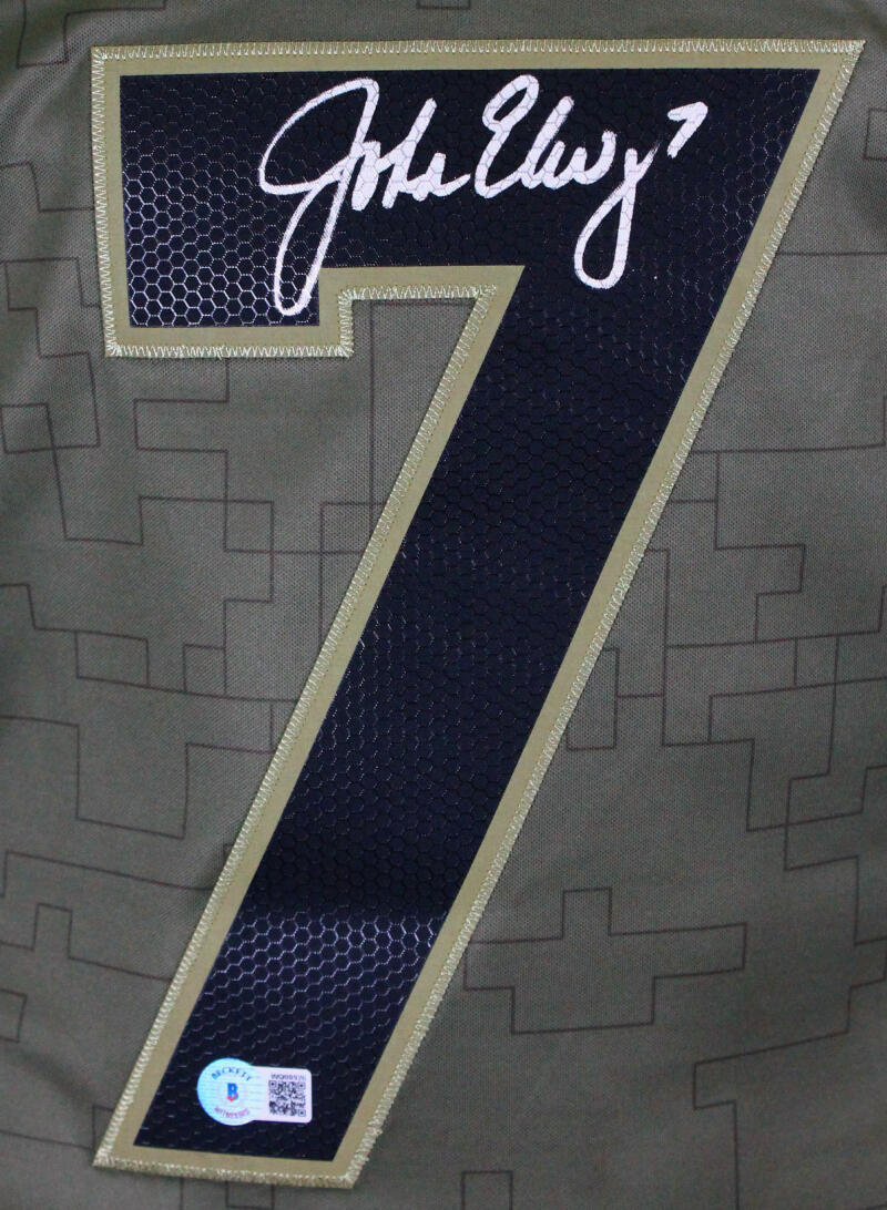 John Elway Denver Broncos Autographed Nike 2021 Salute To Service Limi –  The Jersey Source