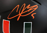 Andre Johnson Autographed Miami Hurricanes Nights Speed Mini Helmet-JSA W *Orange Image 2