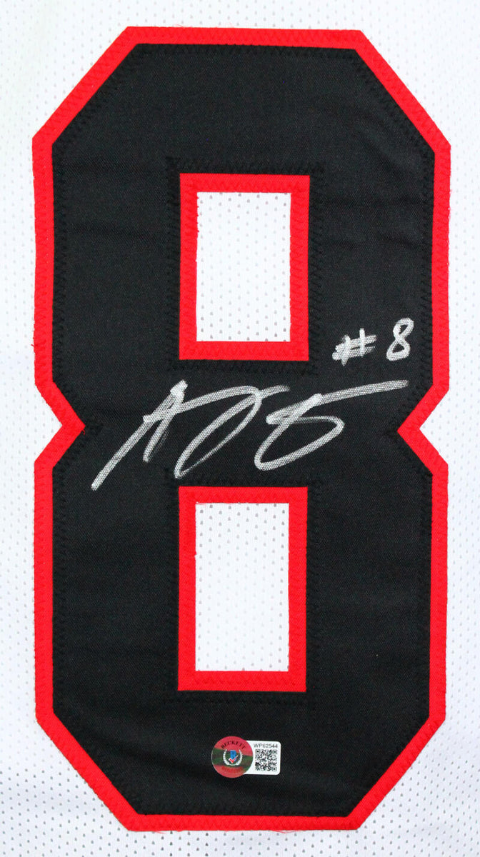 The Jersey Source AJ Green Autographed White College Style Jersey- Beckett W Hologram *Silver