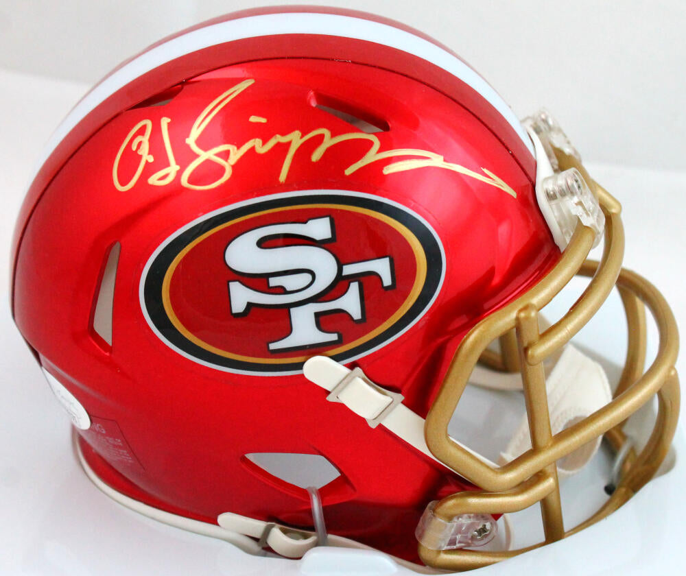 OJ Simpson Autographed San Francisco 49ers Flash Speed Mini Helmet- JS –  The Jersey Source