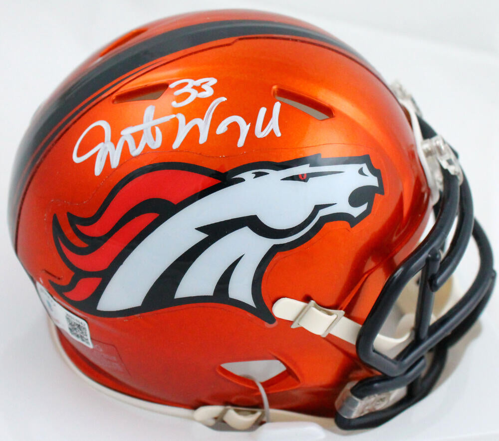 Javonte Williams Autographed Denver Broncos Flash Speed Mini