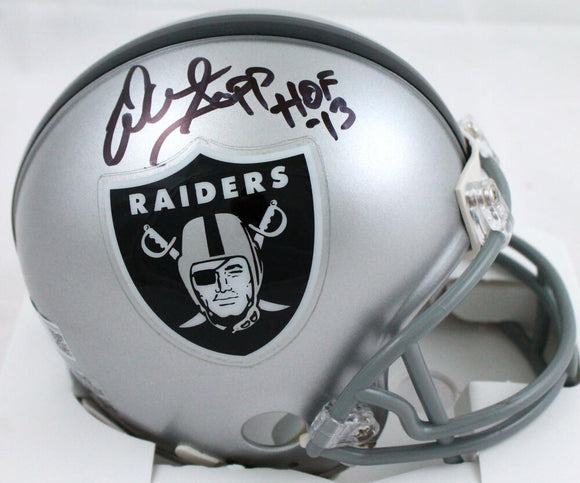 Warren Sapp Autographed Oakland Raiders Mini Helmet w/HOF-Beckett W Hologram *Black Image 1