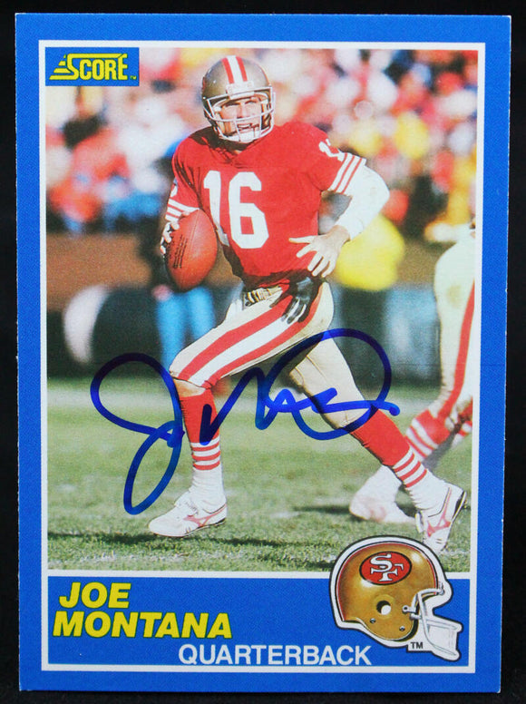 1989 Score #1 Joe Montana SF 49ers Autograph Beckett Authenticated Image 1
