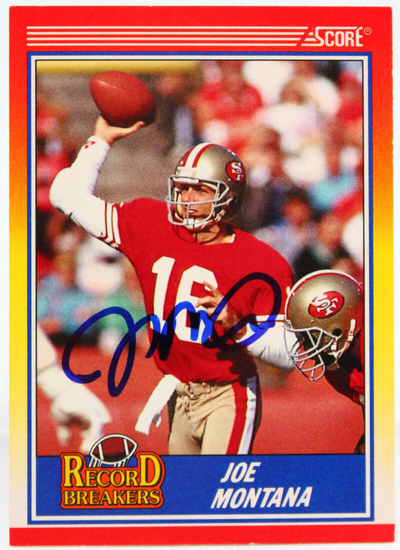 1990 Score #594 Joe Montana San Francisco 49ers Autograph Beckett Authenticated  Image 1