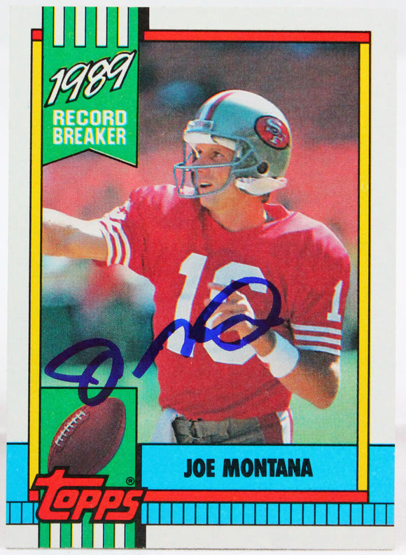 1990 Topps #1 Joe Montana SF 49ers Autograph Beckett Authenticated  Image 1