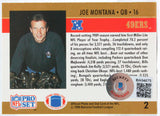 1990 Proset #2 Joe Montana Auto SF 49ers Autograph Beckett Authenticated  Image 2