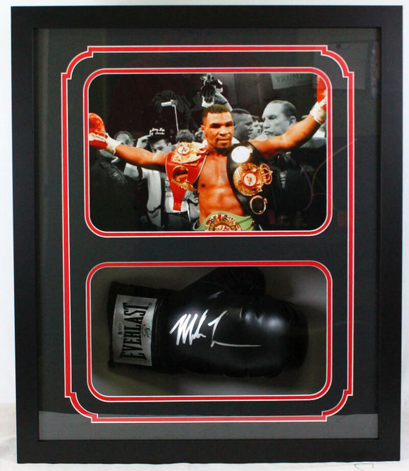 Mike Tyson Autographed Shadow Box Black Everlast Boxing Glove-Beckett *Right Image 1