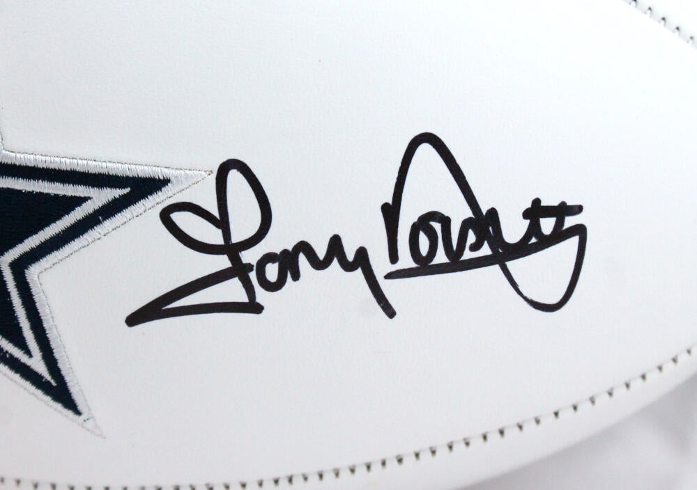 Roger Staubach & Tony Dorsett Dallas Cowboys Signed Football – All In  Autographs