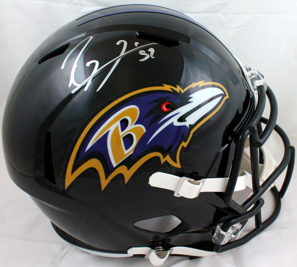 Ray Lewis Autographed Full Size Ravens Pro Flash Helmet