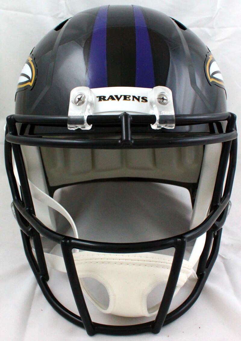 Ray Lewis Autographed Full Size Ravens Pro Flash Helmet