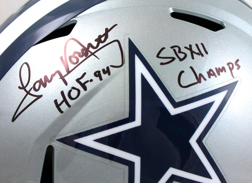 Tony Dorsett Autographed Dallas Cowboys F/s Speed Helmet- Beckett W  Hologram Auction