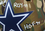 Tony Dorsett Autographed Dallas Cowboys F/S Camo Speed Authentic Helmet w/5 Stats- Beckett W Hologram *White Image 2