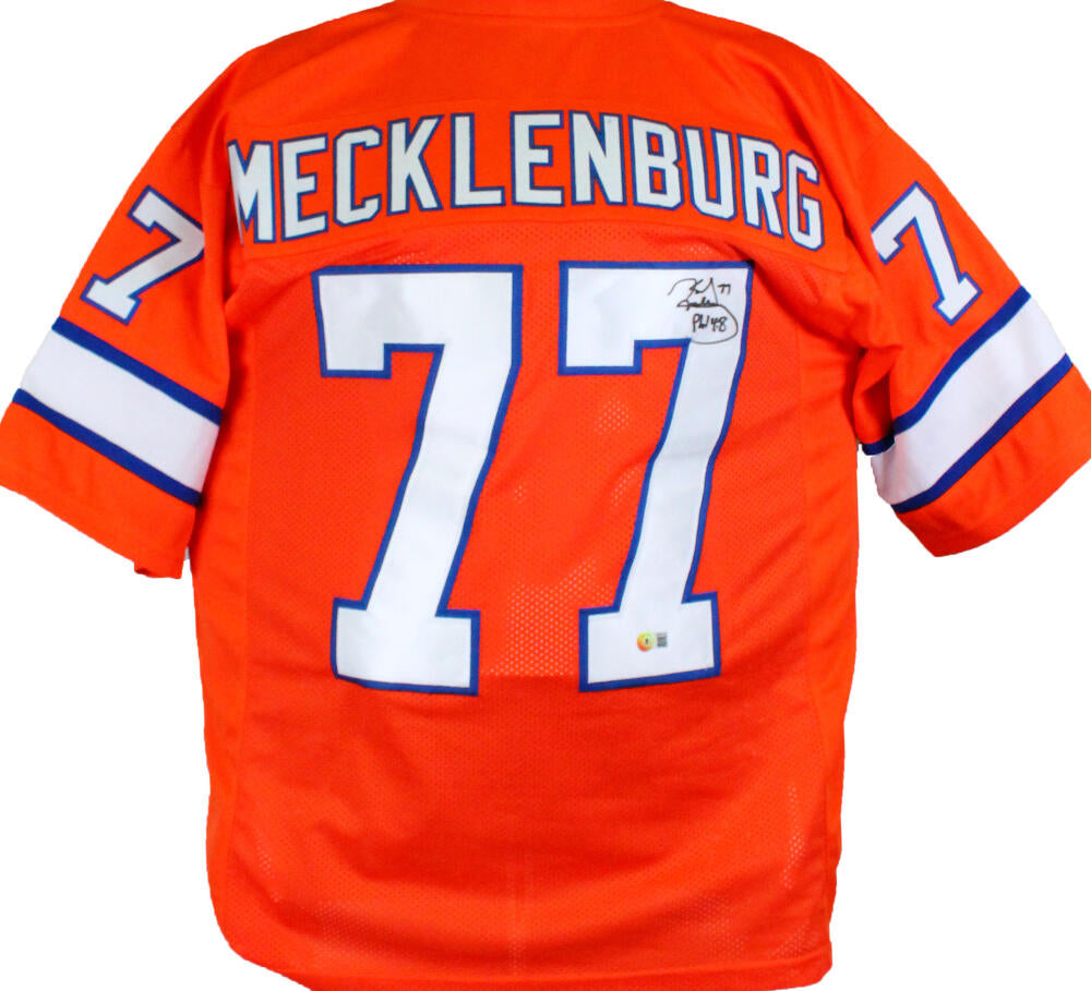 The Jersey Source Autographs Karl Mecklenburg Autographed Orange Pro Style Jersey-Beckett W Hologram *Black