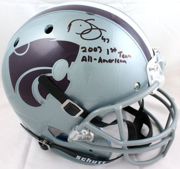 Darren Sproles Autographed Kansas State F/S Helmet w/Insc.-Beckett W Hologram *Black Image 1