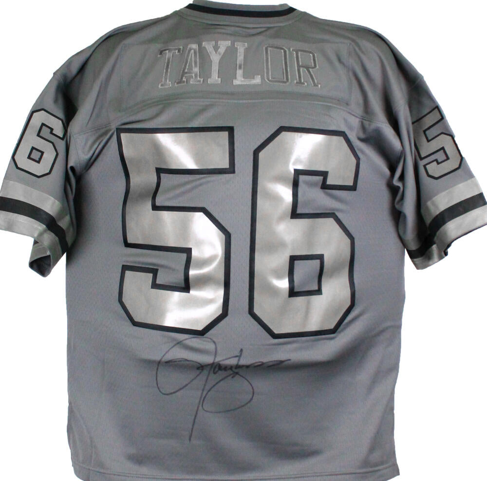 The Jersey Source Lawrence Taylor Autographed Light Blue College Style Jersey- Beckett W *Black