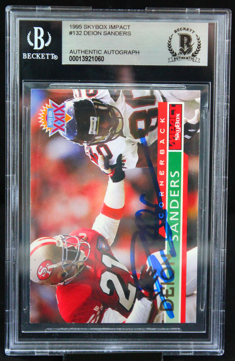 1995 Skybox Impact #132 Deion Sanders San Francisco 49ers BAS Autograp –  The Jersey Source