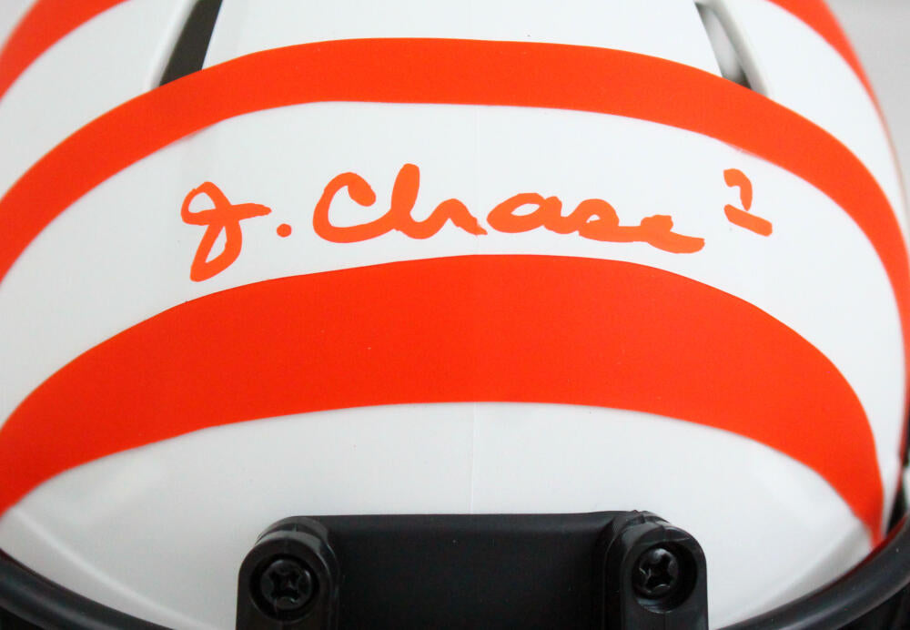 Ja'Marr Chase Cincinnati Bengals Autographed Riddell Lunar