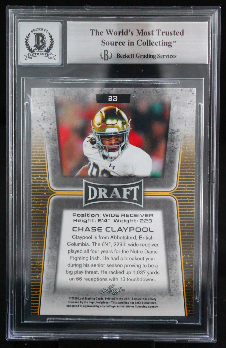 2020 Leaf Draft #23 Chase Claypool Auto Pittsburgh Steelers BAS