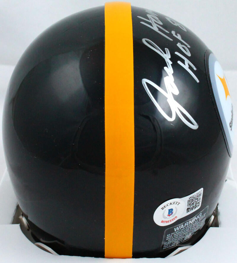 Jack Ham Signed Pittsburgh Steelers Salute to Service Mini Helmet with HOF  88