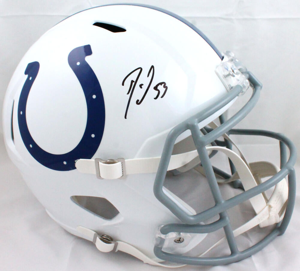 Darius Leonard Autographed F/S Indianapolis Colts Speed Helmet *front- –  The Jersey Source