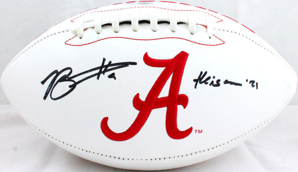Bryce Young Autographed Alabama Crimson Tide Logo Football w/Heisman-Beckett W Hologram Image 1