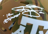 Johnny Manziel Autographed TX A&M Camo Speed Mini Helmet w/Insc.-Beckett W Hologram*White Image 2