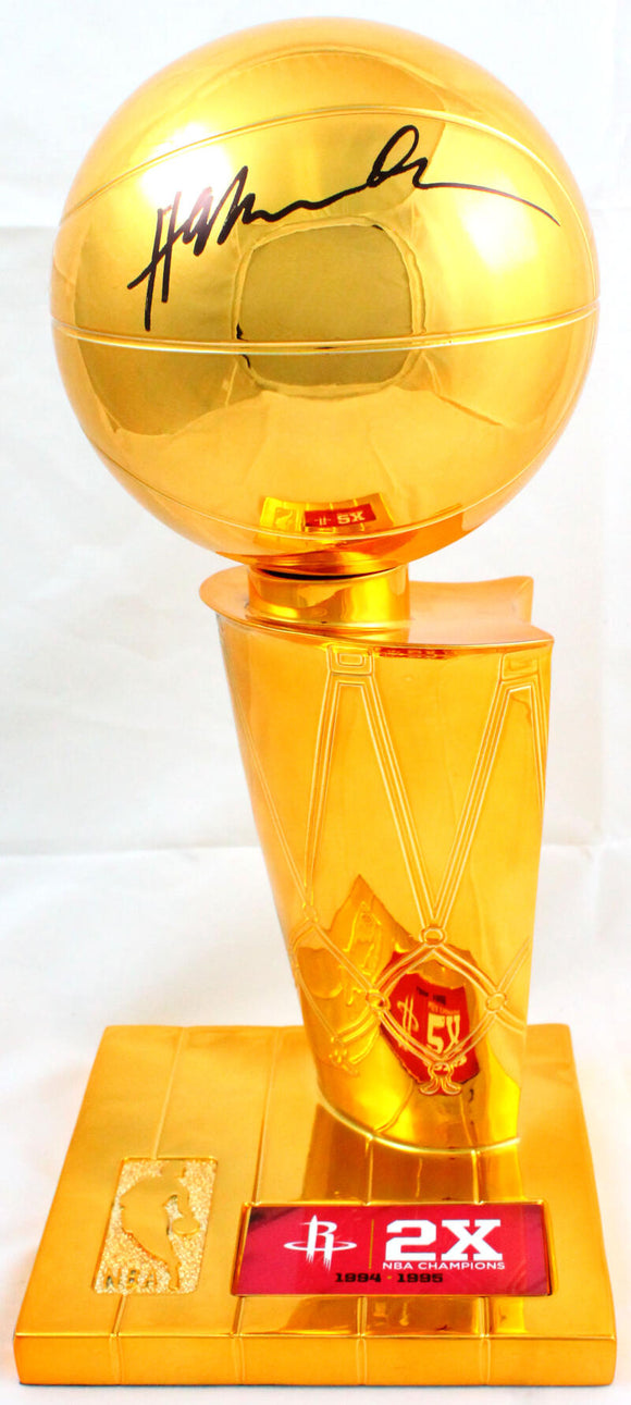 Hakeem Olajuwon Houston Rockets Autographed Mini Trophy- JSA W Auth *Black Image 1