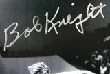 Bob Knight Autographed Indiana 8x10 B&W w/ Red Chair Photo-JSA W *Silver Image 2
