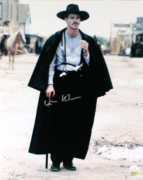 Val Kilmer Autographed Tombstone 16x20 w/Cane Photo -JSA *Silver Image 1