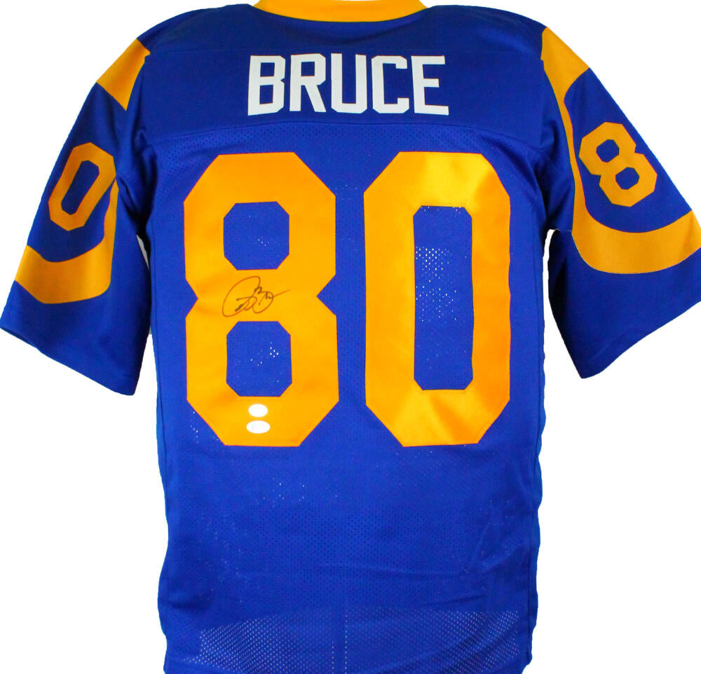 The Jersey Source Isaac Bruce Autographed Blue Pro Style Jersey- Beckett Authenticated *8