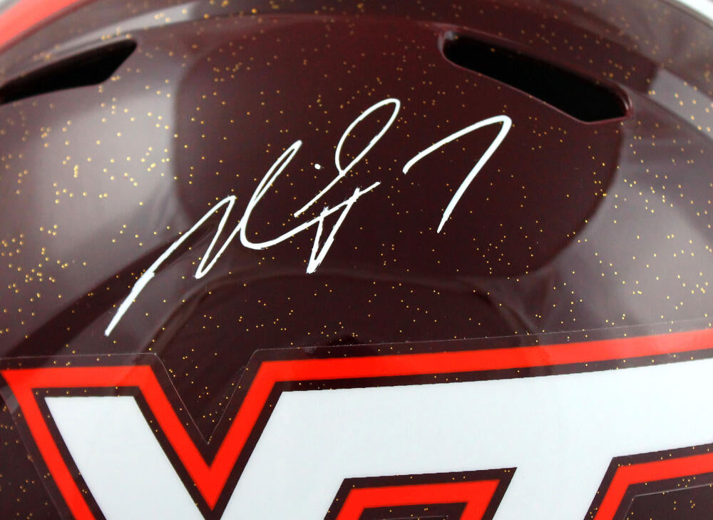 Michael Vick Virginia Tech Hokies Autographed Riddell Speed Replica Helmet