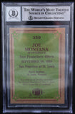 1984 Topps #359 Joe Montana Auto San Francisco 49ers BAS Autograph 10  Image 2